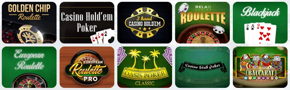 Jeux de table au KASINO KLUB CASINO