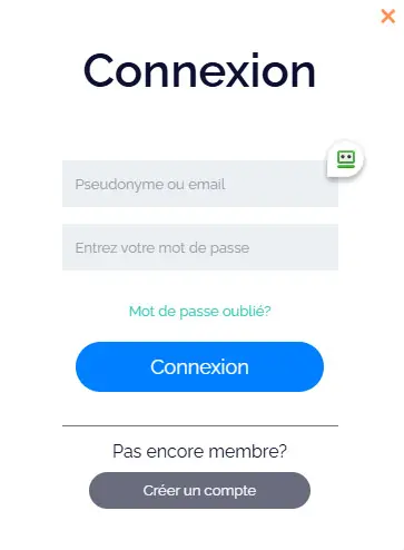 Connexion des membres du Kasino Klub Casino